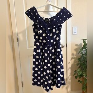 Vintage 80s Navy Polka Dot Romper